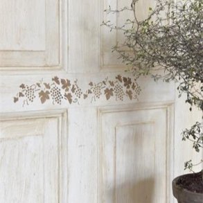 Vindrue ranke stencil 36x7 cm